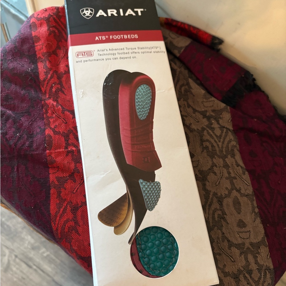 Ariat ATS Footbeds‎ Insoles - Burgundy and Teal size 13 Mens